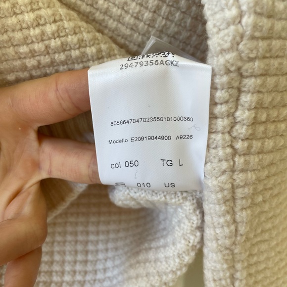 Authenticated Moncler Maglione Tricot Girocollo Virgin Wool Pullover Size L - Picture 9 of 10